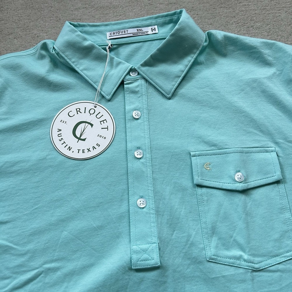 Criquet Classic Players Polo Shirt Mens XXL Pima Cotton Golf Pocket Golf